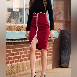 ByEgreis pencil skirt in burgundy in size large. NWT